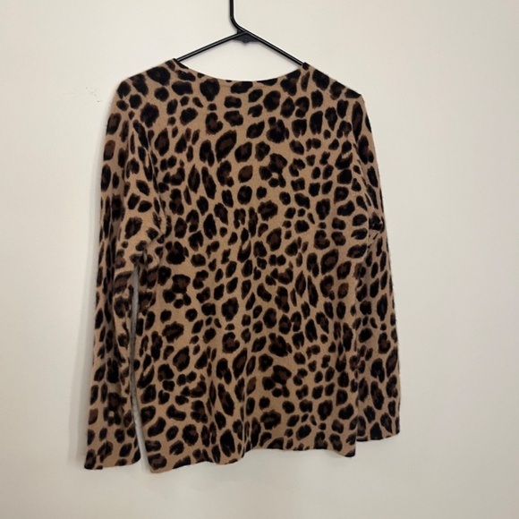Charter Club 100% Cashmere Cheetah Print Sweater size L - Picture 7 of 7